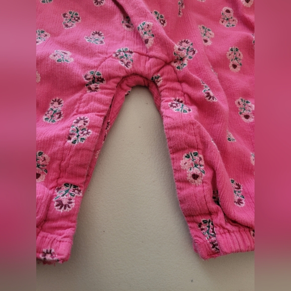 Old Navy Little Girls Pink  Floral jumper 3-6 month - Picture 3 of 8